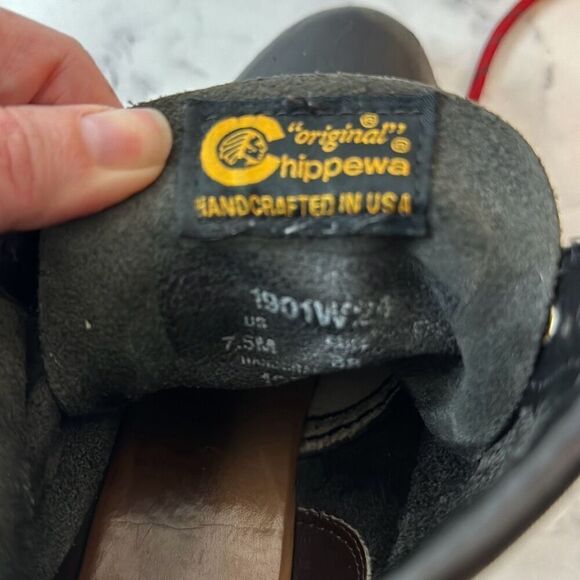 Chippewa Women's Black Keota 6" Lace Up Heritage Boots 7.5 - Picture 7 of 7